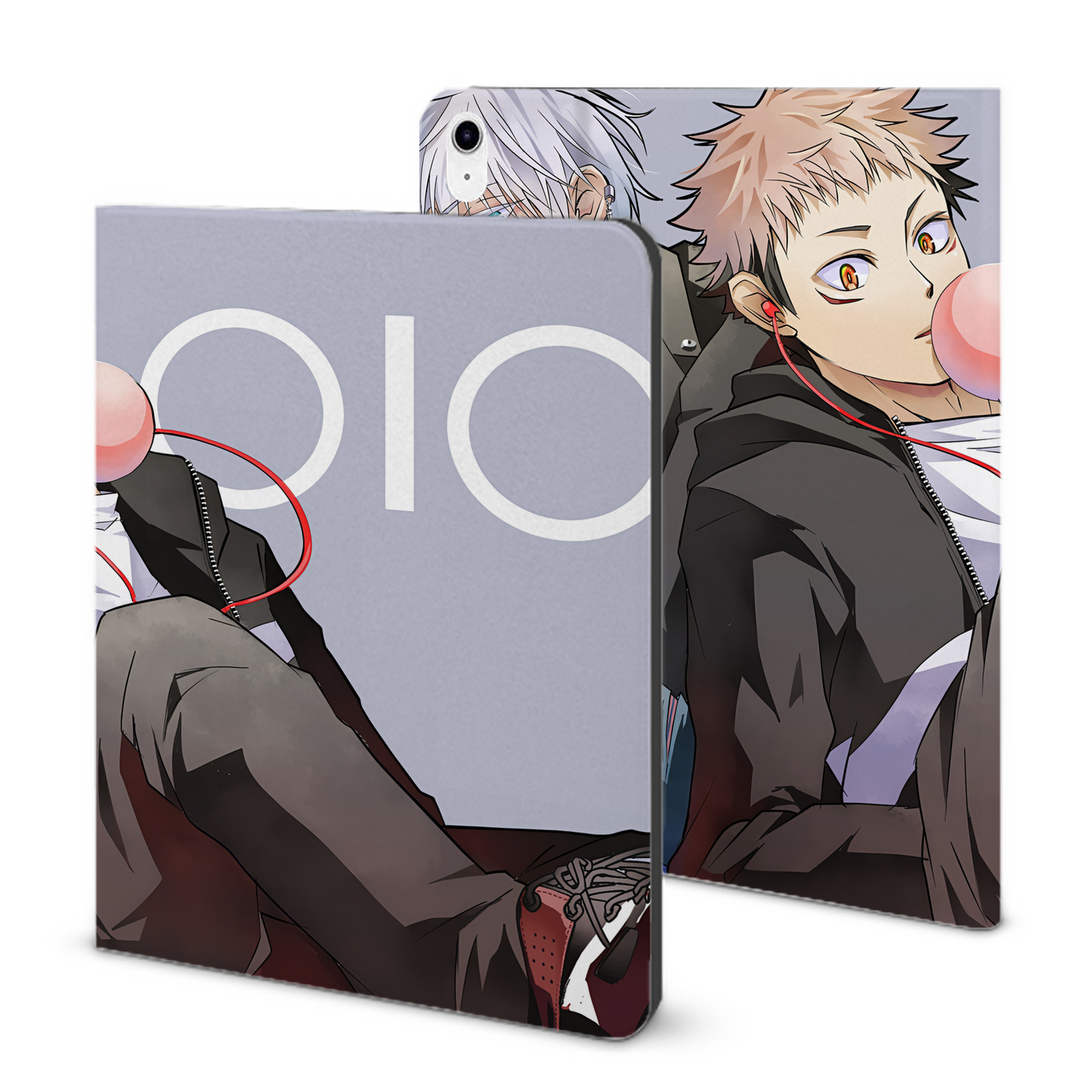（画像用） 呪術廻戦 Jujutsu Kaisen IPad ケース ブック型 PUレザー TPU 耐衝撃 軽量 薄型 ペン収納なし 全面保護 IPad 各モデル対応